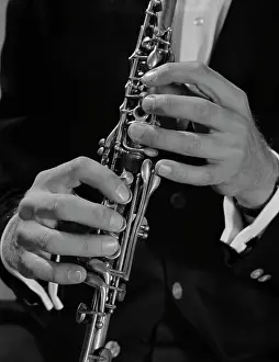 Sound Prints: 1960S Male Hands Playing Clarinet