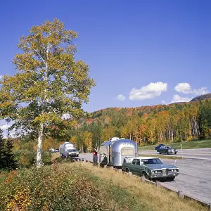 Square Prints: 1970 1970s TRAILER CAMPER CAMPING PEOPLE