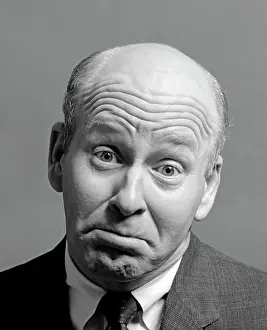 Bald Prints: 1970S Bald Man Wrinkled Brow Sad Depressed Funny Facial Expression
