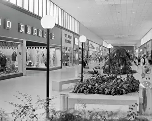Mall Prints: 1970S Interior Of Path Marks Shopping Center Moorestown Nj Corridor With Store Fronts