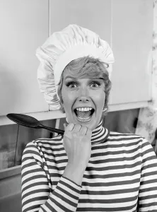 Prepare Prints: 1970S Woman Portrait Wearing Chef'S Toque In Kitchen With Surprised Face