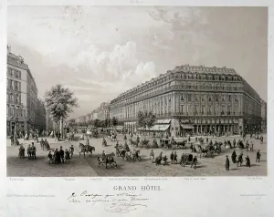 Horse Drawn Prints: 19th century view of the Grand Hotel