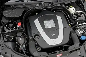 Static Prints: 2010 Mercedes-Benz C-Class, C300 close-up of engine