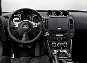 Stationary Prints: 2010 Nissan 370Z Coupe interior view with wheel and dash