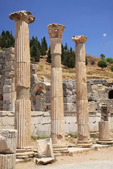 Turkey Prints: 3 ancient columns at the Ephesus site in Turkey