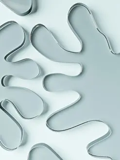 Minimal Prints: 3D Rendering Geometric or Abstract Shape Acrylic Glass Plates Product Display Background for Summer Healthcare