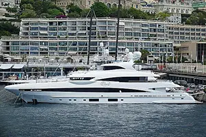 Expensive Prints: 51-metre motor yacht Pearl in Port Hercule harbour
