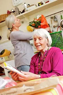 Candy Prints: 80 years old woman at home
