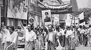 Students Prints: The 8888 Nationwide Popular Pro-Democracy Protests (also known as the People Power Uprising) were a series of marches
