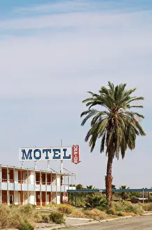 Capital Letter Prints: Abandoned motel on shore of Salton Sea, Bombay Beach, Imperial County, California, USA
