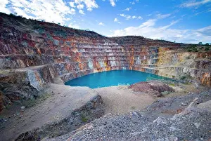 Queensland Prints: Abandoned open pit of Mary Kathleen uranium mine