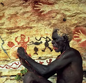 Isle Prints: Aboroginal Artist's Bone Cave Wessel Isle Australia