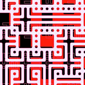 Network Prints: Abstract circuits, illustration
