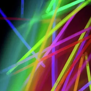 Colourful Prints: Abstract colorful neon tubes rainbow background