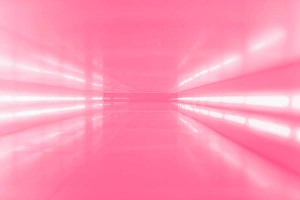 Corridor Prints: An abstract corridor in pink tones