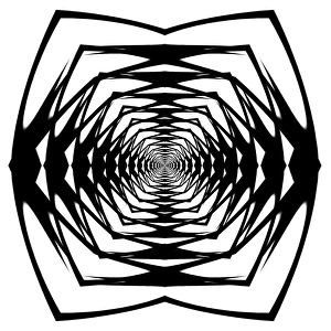 Dreamy Prints: An abstract created by applying fractal mirroring to the symbol for Infinity