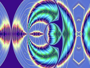 Violet Prints: An abstract geometrical pattern created by applying fractal mirroring to a photo I took of a common DVD disc