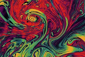 Greeting Prints: Abstract grunge art background texture with colorful paint