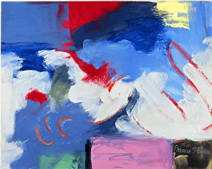 Abstract- Red, Blue1993Patricia Brown (20th C. American)Oil on paper