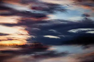 Holidays Prints: Abstract sunset of a sky and a forest