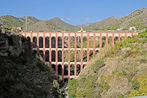 Andalucia Prints: Acueducto del Aguila, Roman aqueduct, Nerja, Malaga province, Andalusia, Spain, Europe