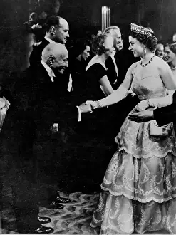 Hollywood Prints: Adolph Zukor meets the Queen. February 19, 1954