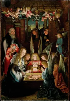 Composition Prints: The Adoration of the Christ Child Follower of Jan Joest of Kalkar German The fourteenth-century mystic Saint Bridget of