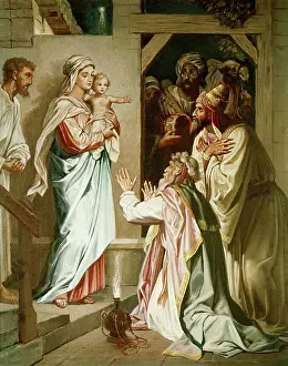 Adoration Prints: Adoration of the Magi Heinrich Hoffmann (1824-1911 German)