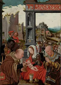 Fineart Prints: The Adoration of the Magi, Jan Jansz Mostaert, c. 1520 - c. 1525