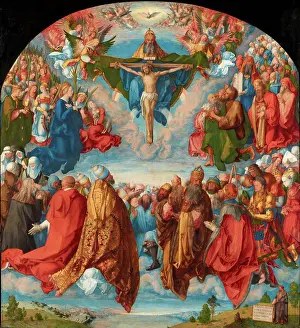 Madonna Prints: The Adoration of the Trinity (Landauer Altarpiece) by Durer