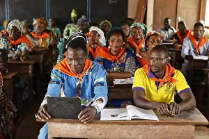 Adult literacy class in Mitro, Benin