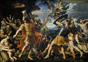 Companion Prints: Aeneas and his Companions fight against the Harpies François Perrier (1590-1650 French) Oil on canvas Musee du Louvre