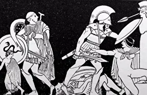 Escape Prints: The Aeneid explains that Aeneas is one of the few Trojans who were not killed or enslaved when Troy fell