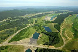 Alberta Prints: aerial, Coal Valley Mine, Edson, Alberta