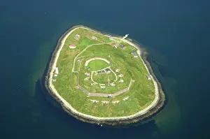 Harbor Prints: aerial, Georges Island, Halifax Harbour, Nova Scotia
