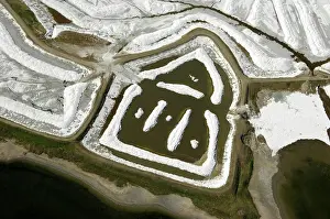 Industry Prints: aerial, Miller Western Palo Salt Mine, Whiteshore Lake, Saskatchewan