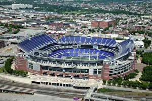 Stadium Prints: Aerial of M&T Bank Stadium, Baltimore