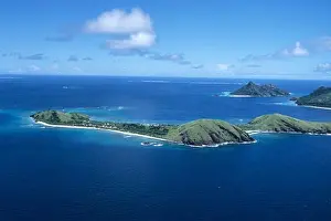 South Pacific Prints: Aerial Photo of Yanuya Island, Mamanuca Islands, Fiji