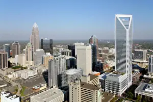 Carolina Prints: Aerial of Uptown Charlotte