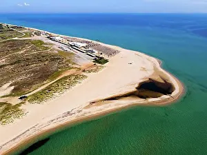 Top Down Prints: Aerial view, beach at Nea Kallikratia