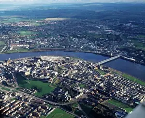 Metropolitan Prints: Aerial View of Derry City including the Foyle Bridge, Co Derry, Ireland