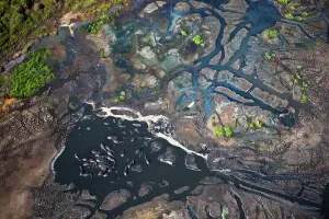Outdoor Outdoor Prints: Aerial view of the iSimangaliso Wetland Park (previously the Greater St Lucia Wetland Park)