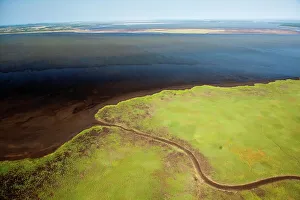 Outdoor Outdoor Prints: Aerial view of the iSimangaliso Wetland Park (previously the Greater St Lucia Wetland Park)
