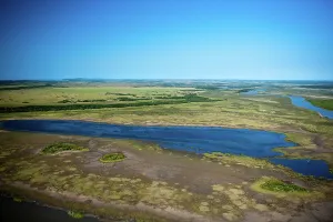 Outdoor Outdoor Prints: Aerial view of the iSimangaliso Wetland Park (previously The Greater St Lucia Wetland Park)