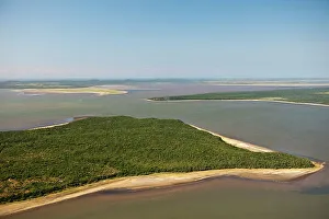 Outdoor Outdoor Prints: Aerial view of the iSimangaliso Wetland Park (previously the Greater St Lucia Wetland Park)