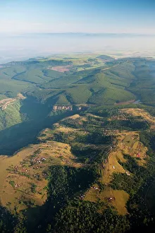 Outdoor Outdoor Prints: Aerial view of the KwaZulu Natal landscape between Pietermaritzburg and the Tugela River