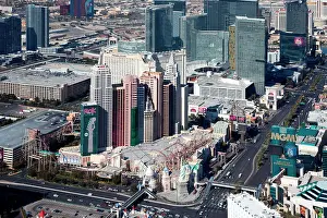 Luxury Prints: Aerial view of the Las Vegas Strip near New York New York Resort