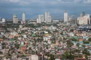 Highrise Prints: Aerial view of Manila cityscape, Manila, Philippines