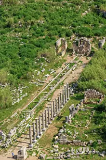 Antiquities Prints: Aerial view of Perge, Antalya, Turkey