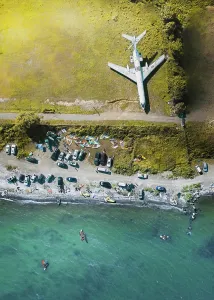 Dreamy Prints: Aerial view of windsurf spot near Vladivostok, Russia